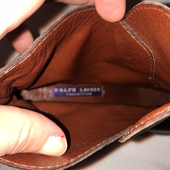 🎉Host Party Pick🎉 Ralph Lauren Purple Label brown 38.5 4” heels ankle booties - Picture 6 of 8